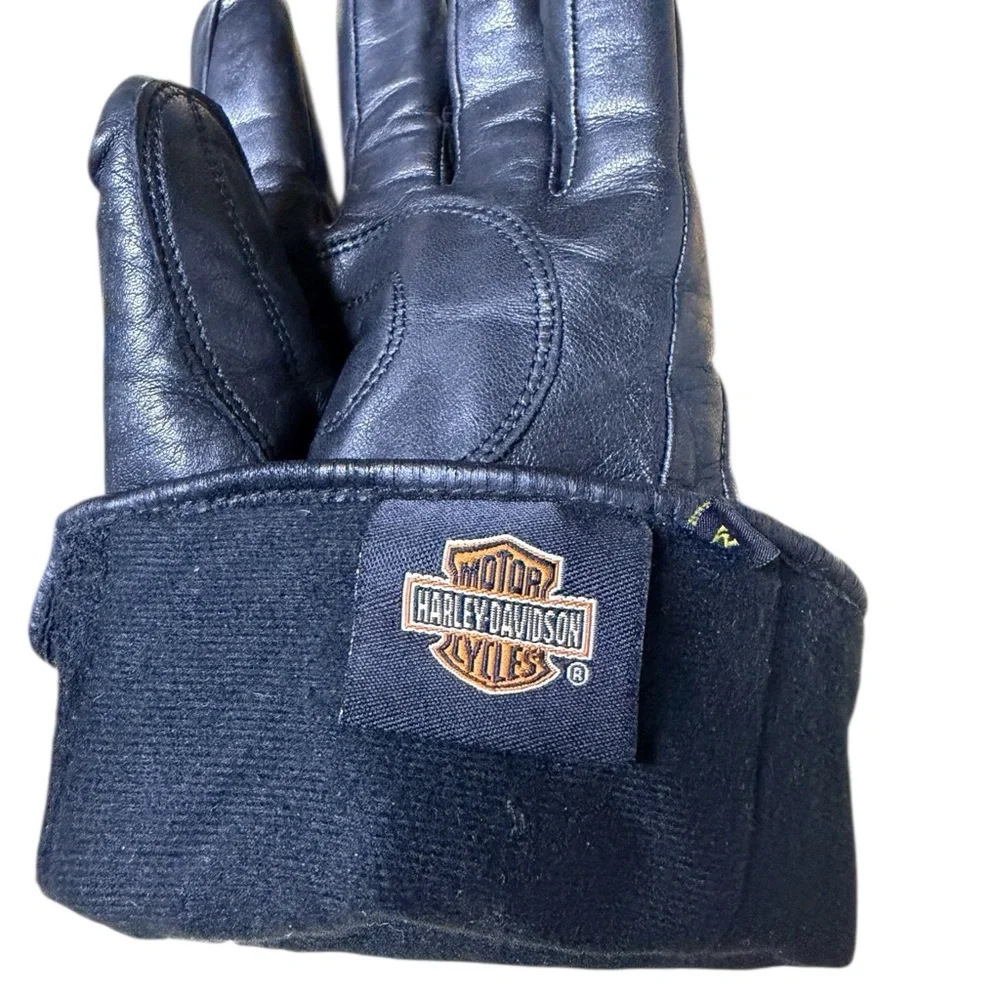 Motor Harley Davidson Cycle Gloves Leather Black